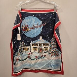 Talbots NWT 100% Silk Scarf Christmas